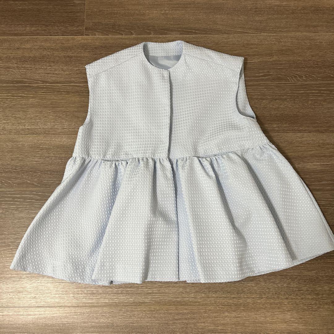 新品 ella メッシュボンディグジレ 黒 ベスト