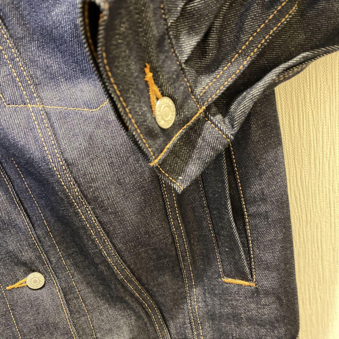Levi's Premium ダークブルーデニムジャケット 期間限定のお買い得商品 Levi´s デニムジャケット ダークブルー