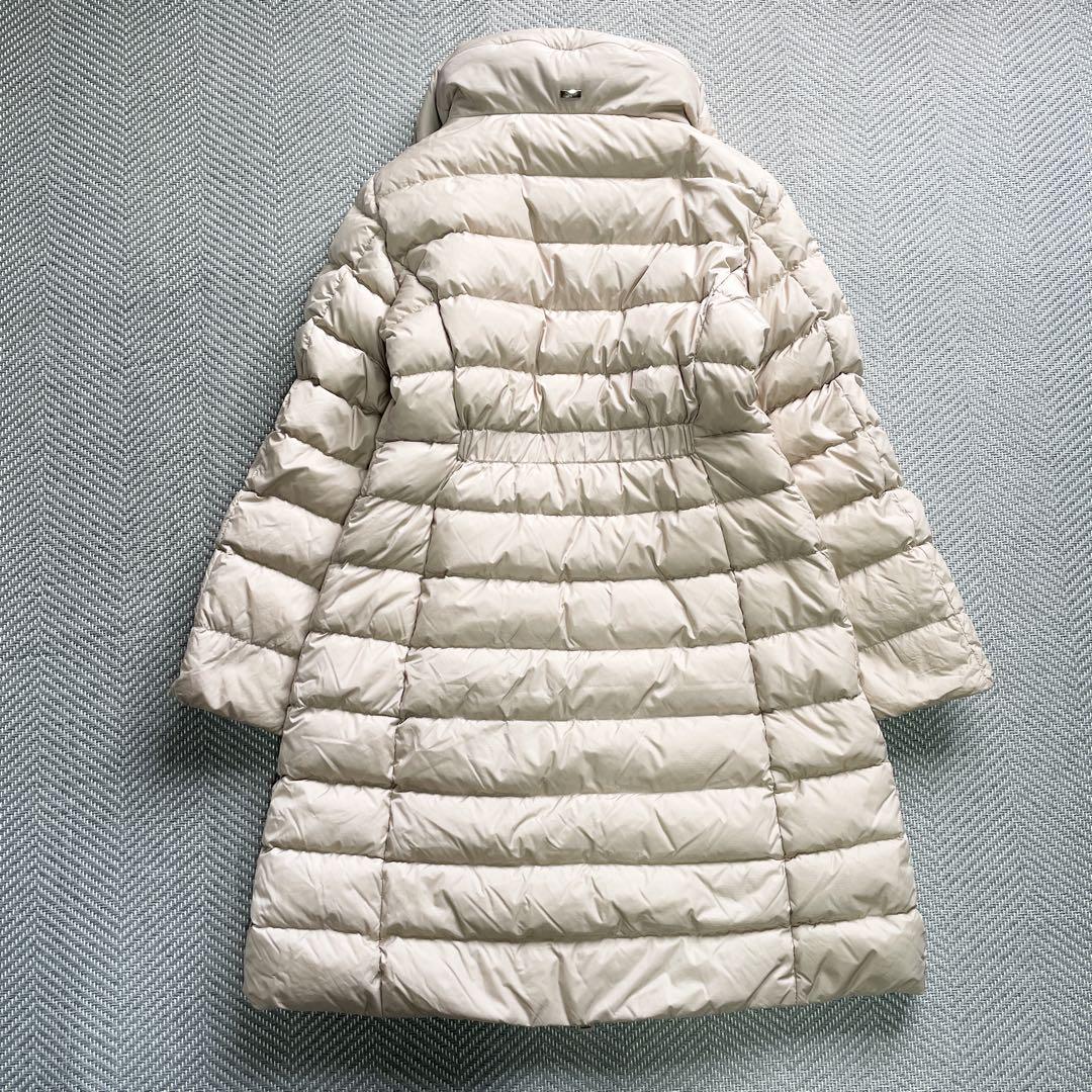 美品　HERNO　ロングダウンコート　フード収納　Aライン　美シルエット　44