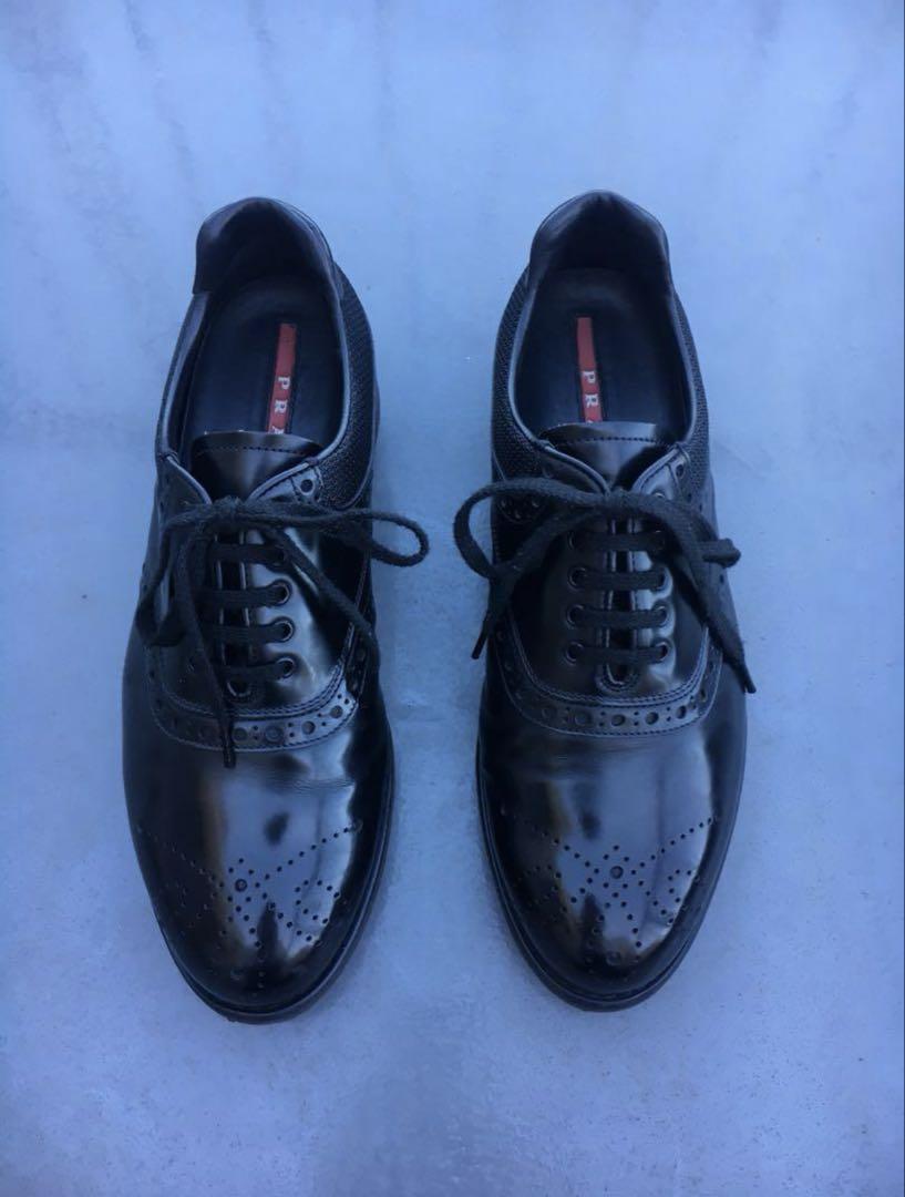 prada leather shoes archive 深水光太　ウィングチップ prada leather shoes archive 深水光太 ウィングチップ