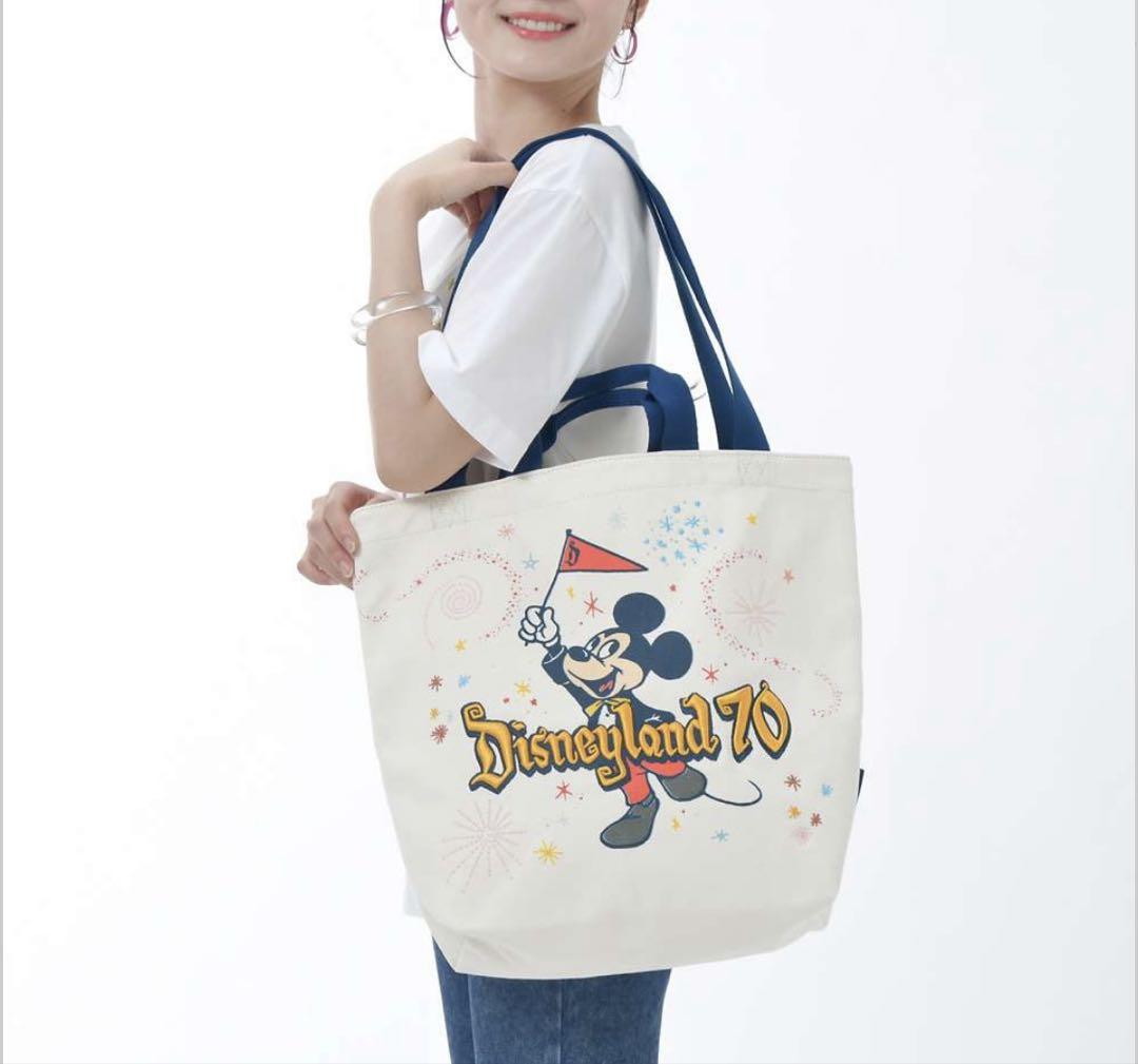 【Disney】Disneyland 70周年 レトロミッキー キャンバストート Mickey Mouse and Friends Dooney & Bourke Tote Bag