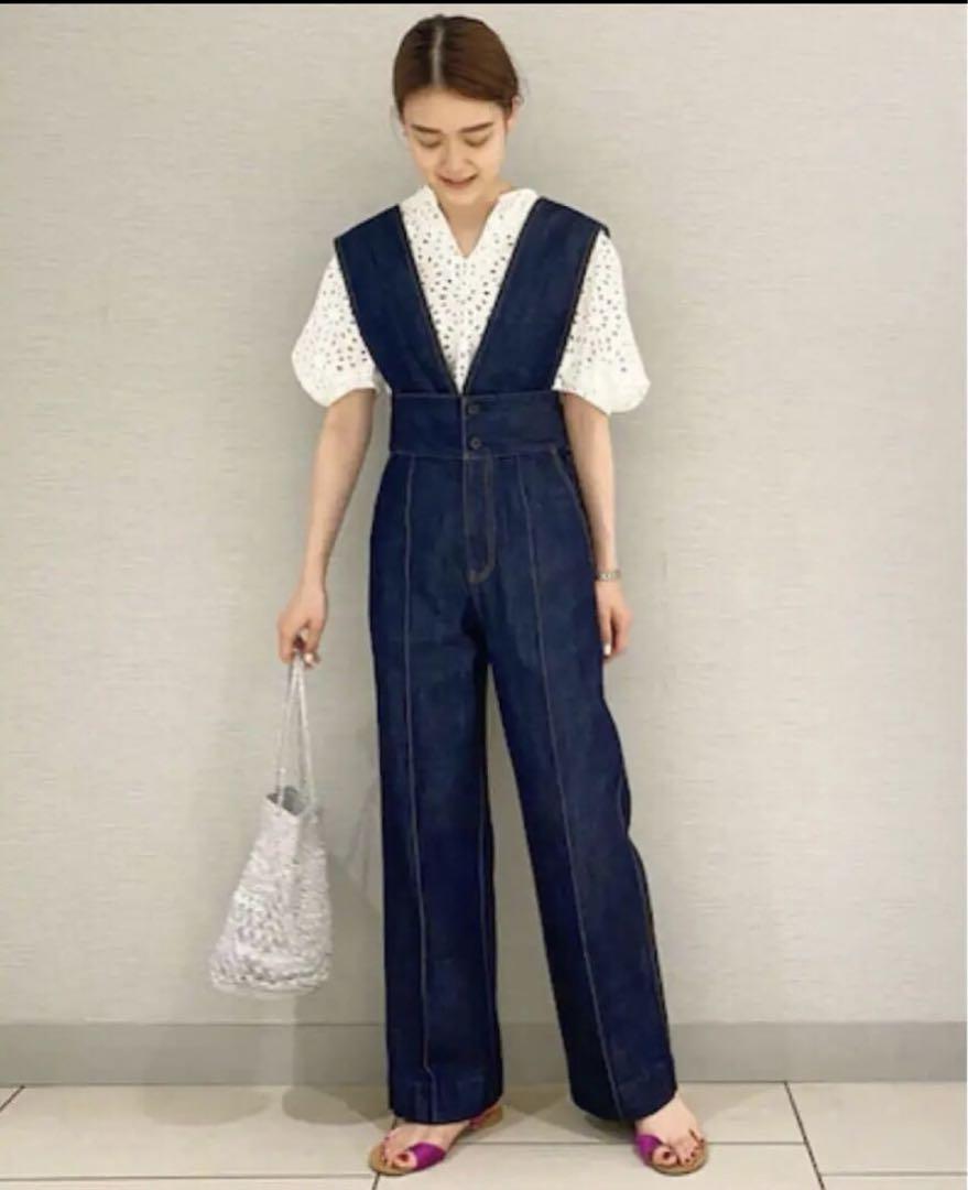 MACPHEE トゥモローランド コットンデニム 2-wayコンビネゾン 34