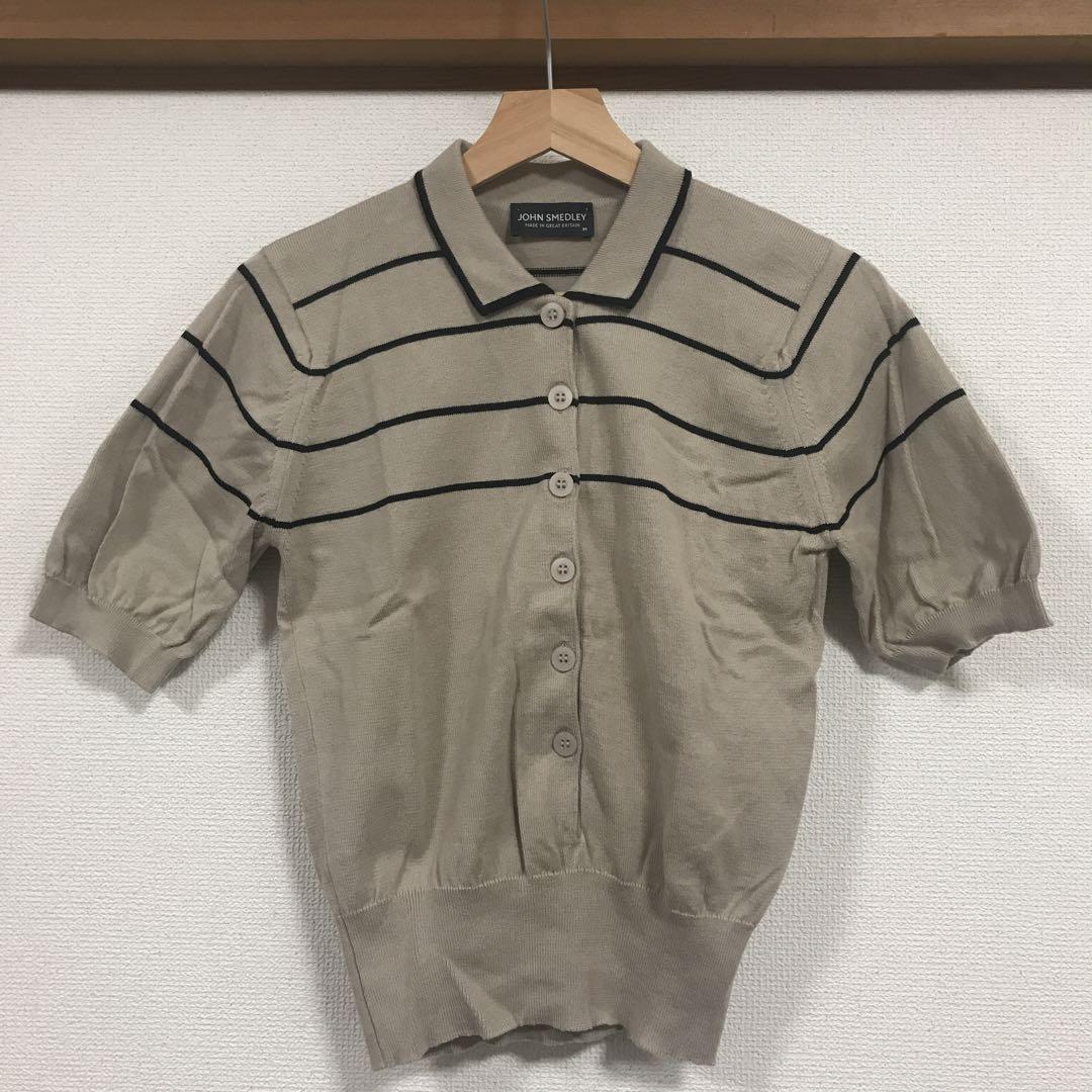 美品　ジョンスメドレー　半袖ポロニット