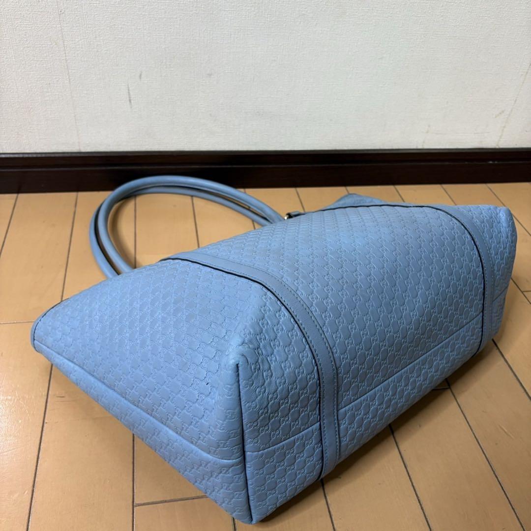 GUCCI グッチ トートバッグ マイクロシマ レザー GG柄 A4収納