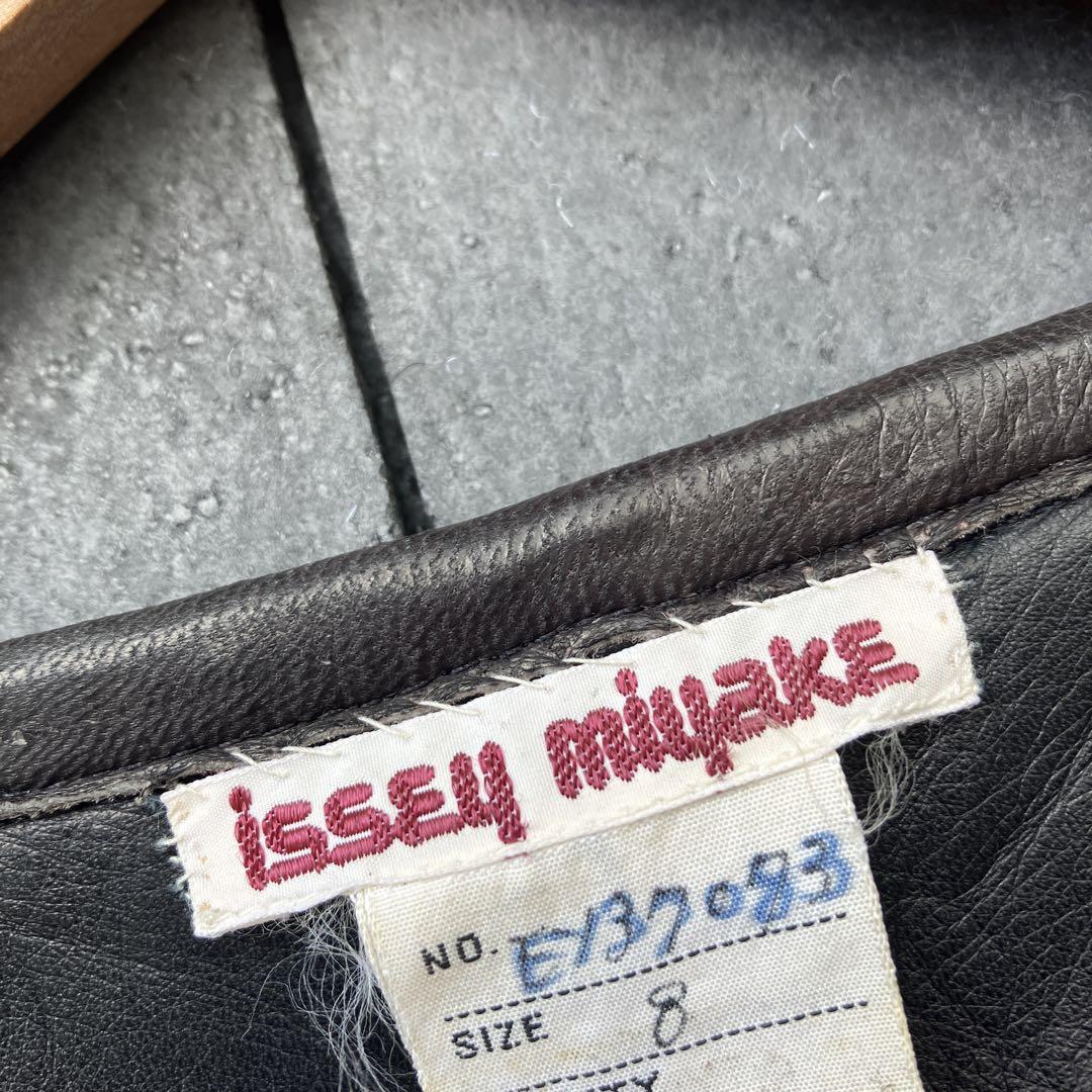 激レア　イッセイミヤケ　初期タグ　新品　レザー　ジャケット　Y2K