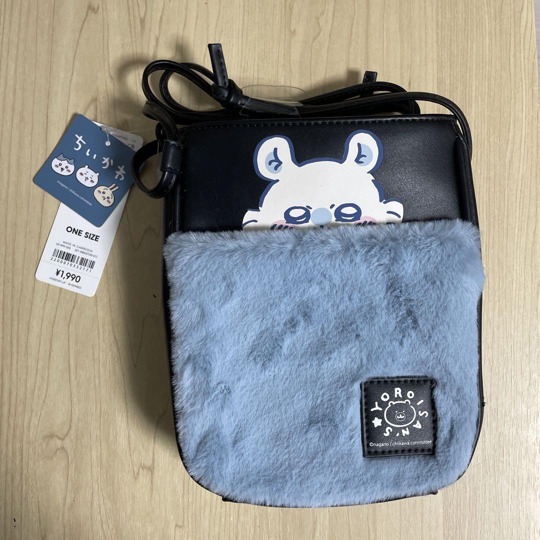 ちいかわ×GU ショルダーバッグ　ポーチ 黒 モモンガ　他　まとめ売り ちいかわ×GU ショルダーバッグ ポーチ 黒 モモンガ 他 まとめ