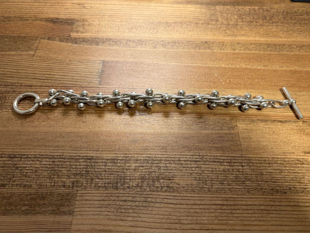 アクセサリー Silver Beaded Bracelet / Large