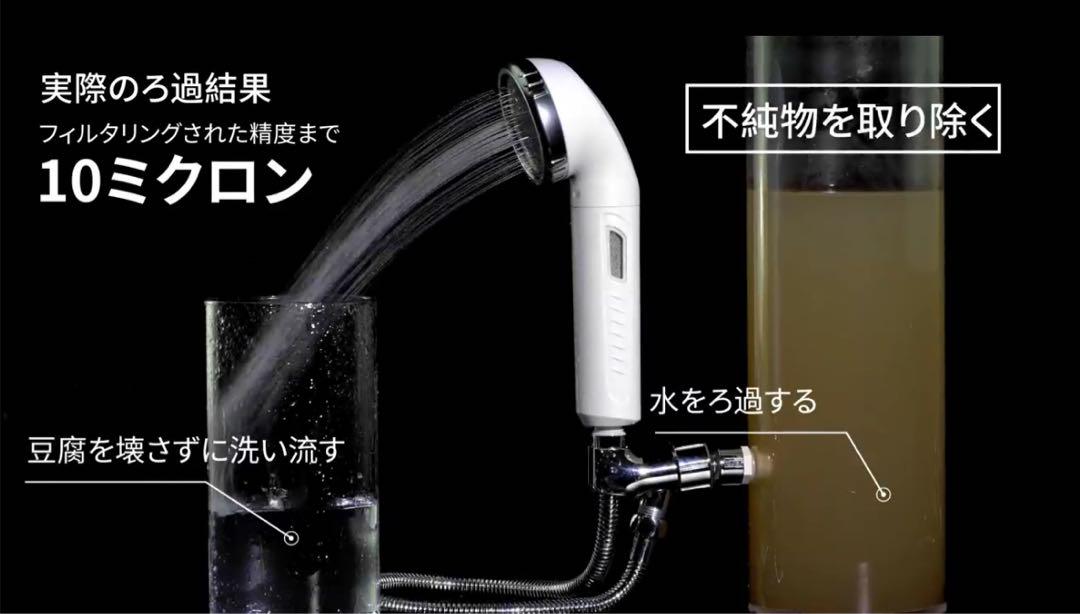 【塩素除去】高級シャワーヘッドL750-W、交換可能なカートリッジ付きシャワー