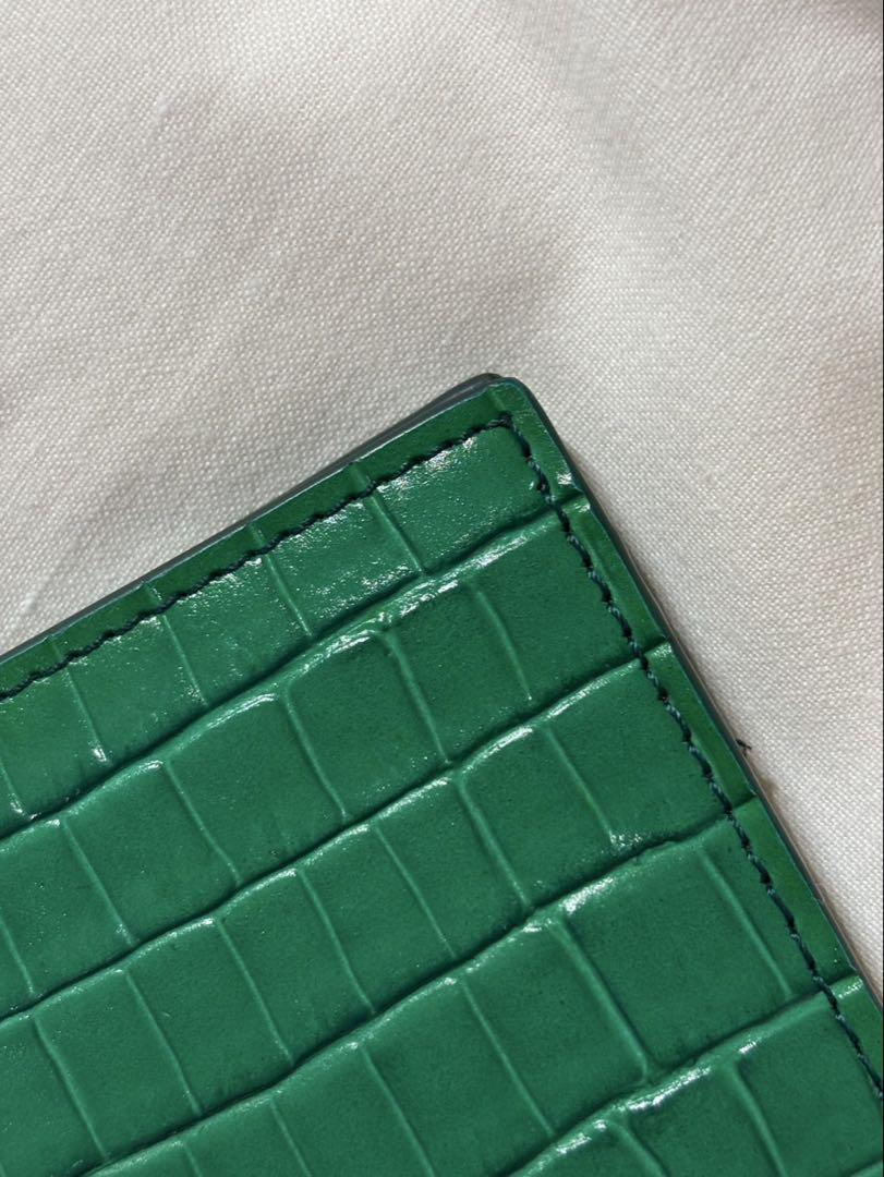 【BIGさま専用】美品 TOM FORD グリーン クロコ型押し マネークリップ