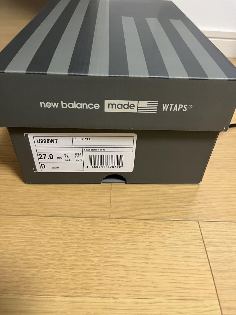 靴 27cm us9 New Balance U998WT wtaps