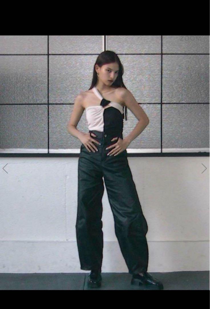 melt the lady parachute pants レザー パンツb