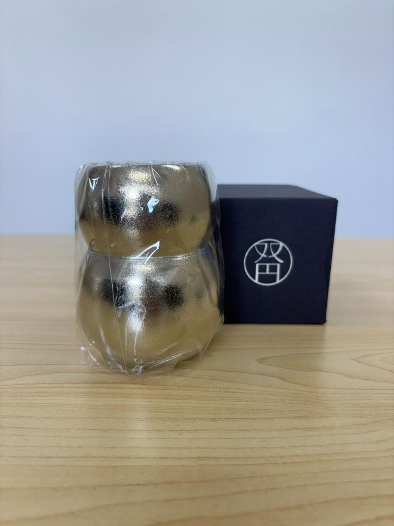 未使用 能作 NOUSAKU 双円 ビアカップ 酒器 ビールグラス 箱付き ①