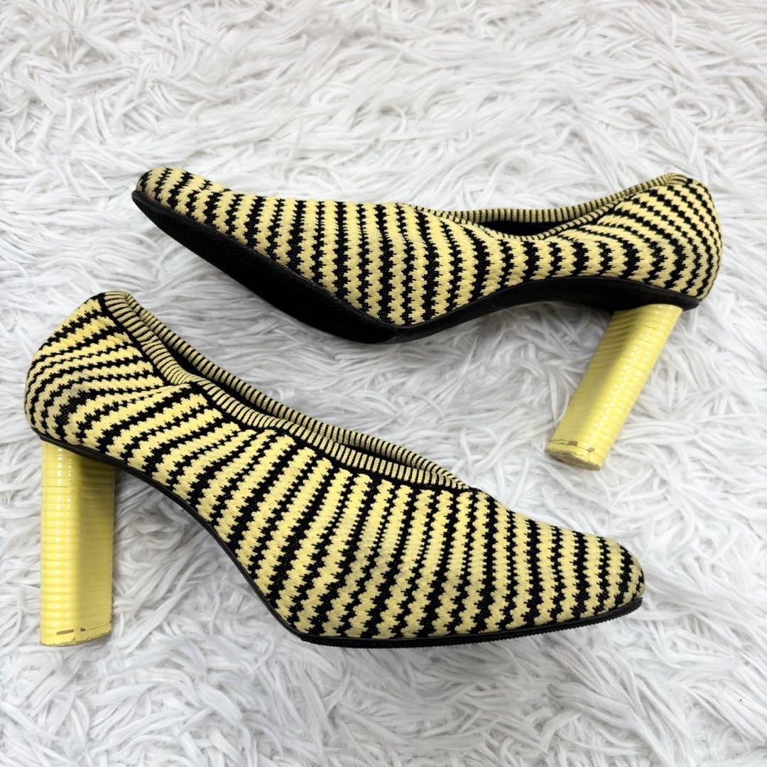 CELINE フィービー期 ニット シューズ パンプス ハイヒール 24cm