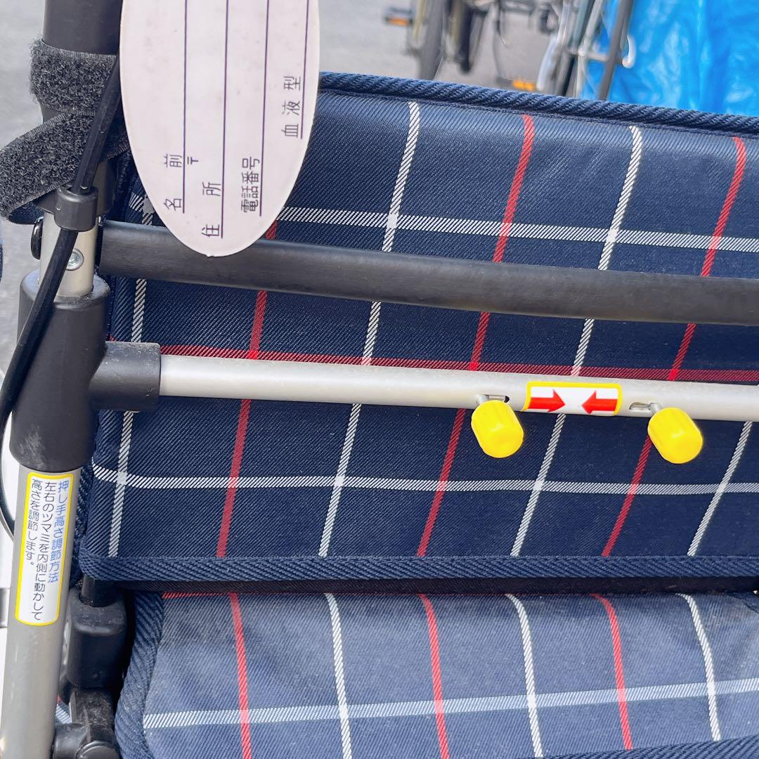 TakaoFテイコブ シルバーカー 手押し車 チェック柄 折りたたみシニアカート