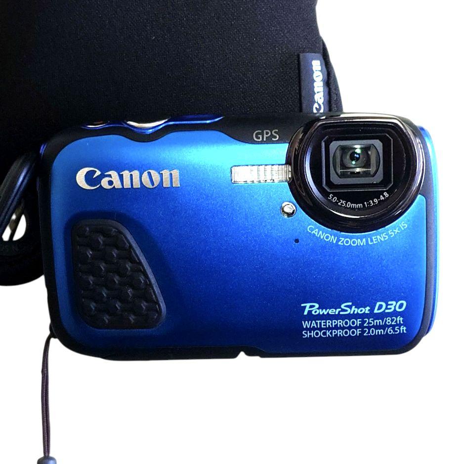 CANON　キャノン　PowerShot　D30　デジタルカメラ　防水　ブルー