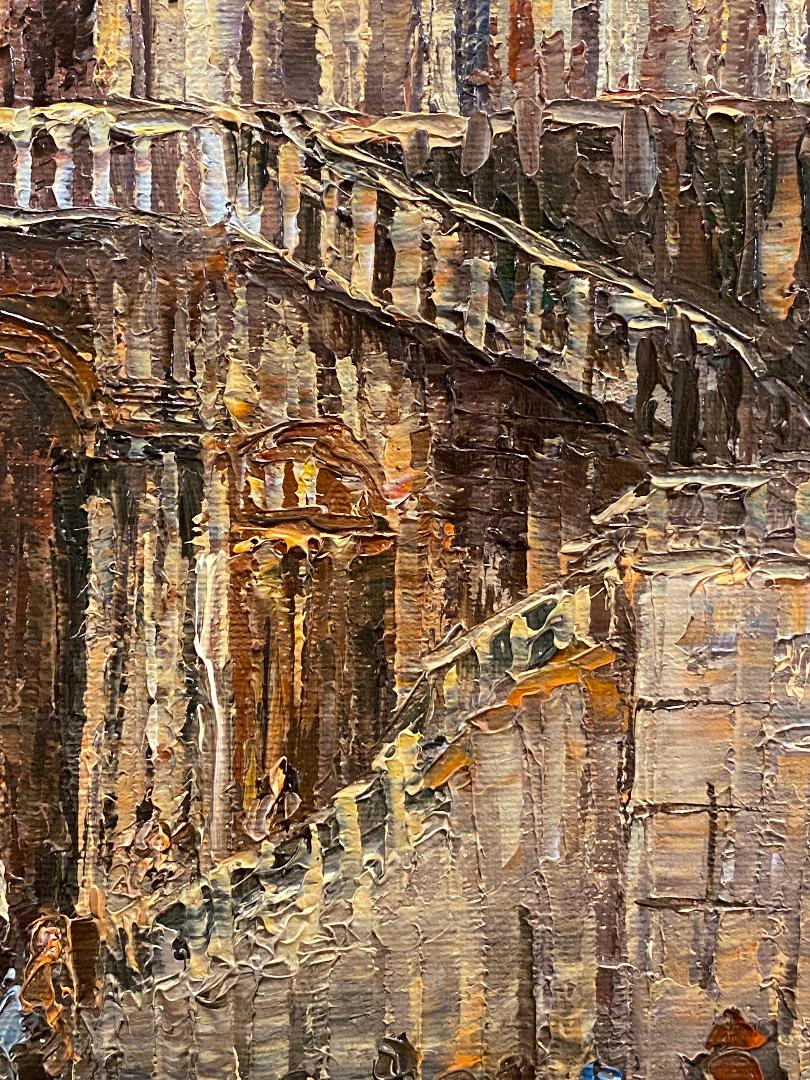 「真作」P.G. Tiele　街景画　絵画　油彩画　額装　サイン有り　F6号