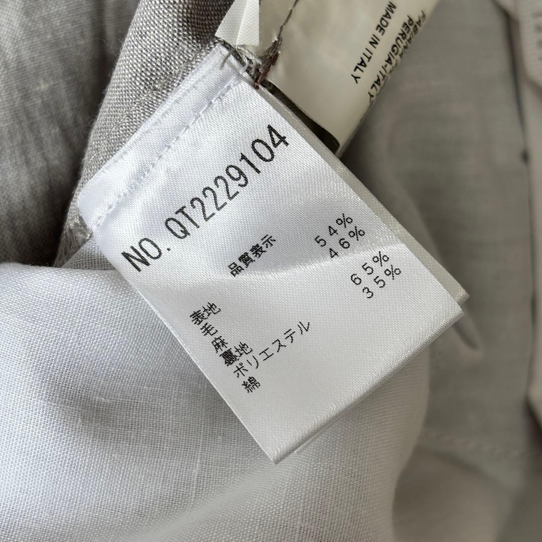 ウールリネン ストレートパンツ