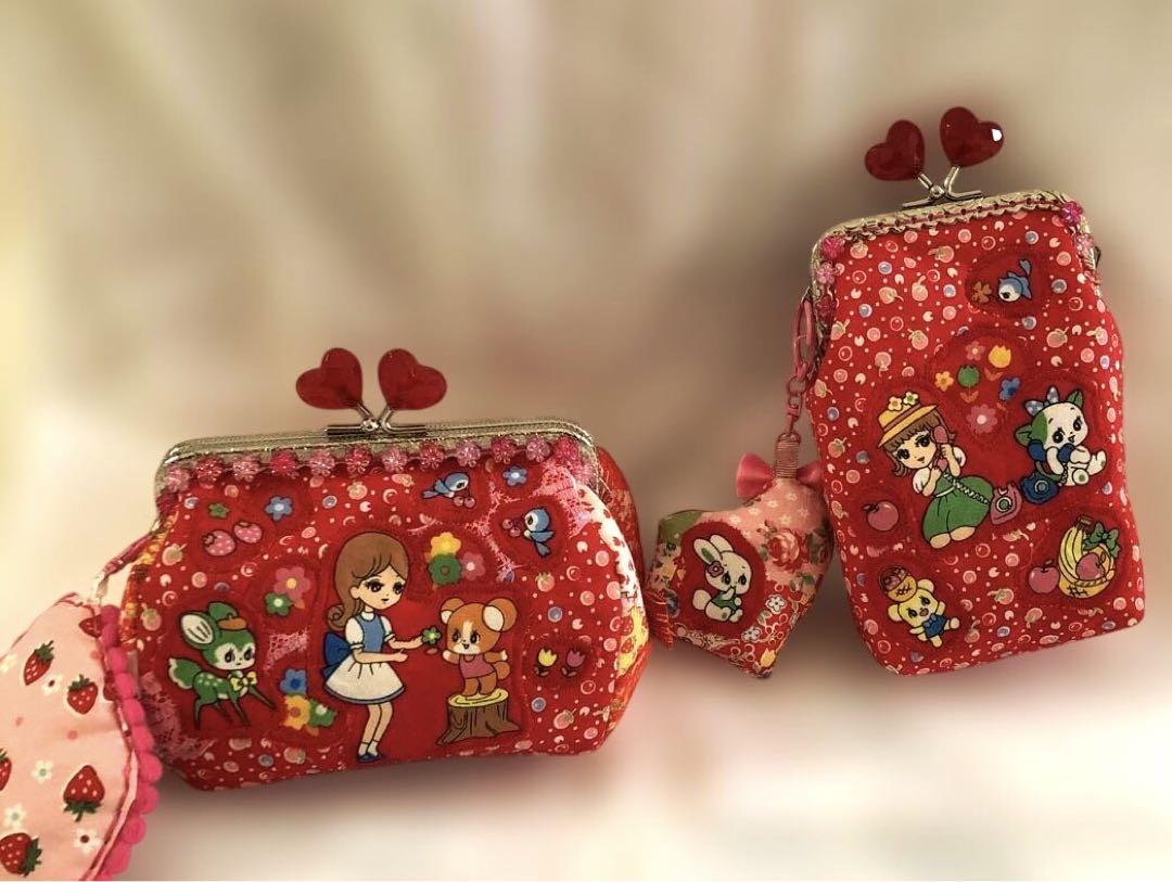 専用です♡ 可愛いレトロガール ♡ コロンとしたがま口＆小さめがま口 3セット