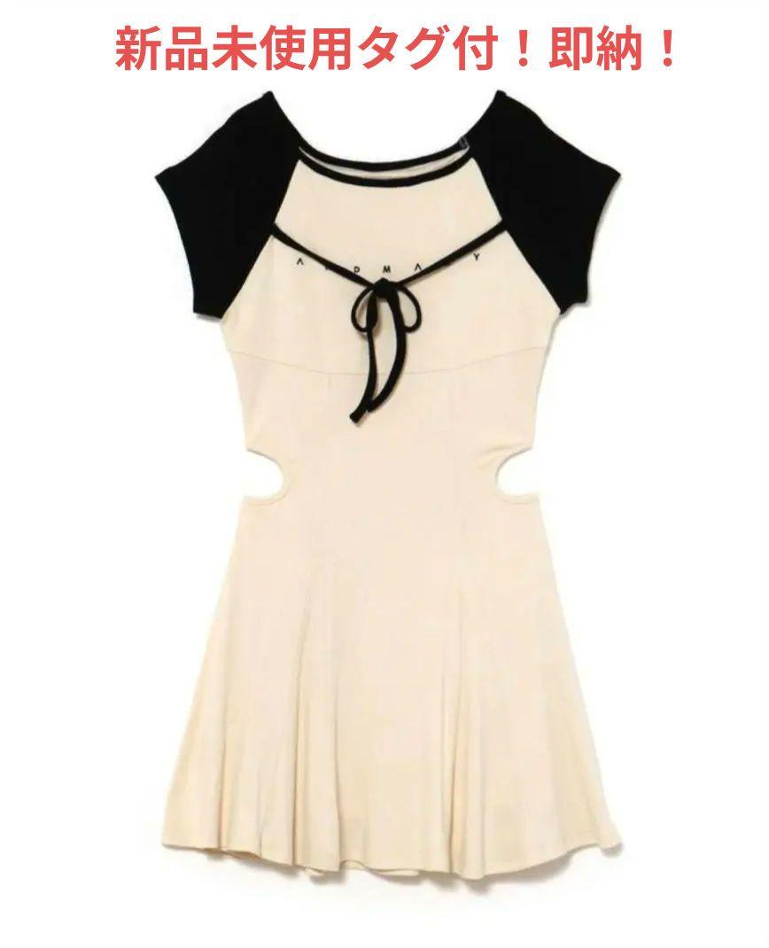 本物の andmary Mary logo flare mini dress 即納 - メルカリ ワンピース