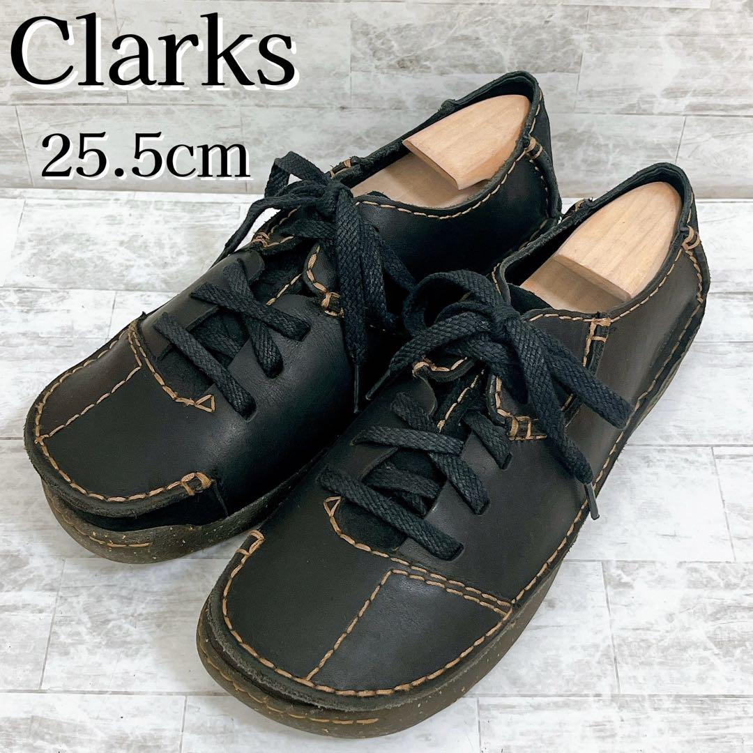 希少✨Clarks クラークス MANTAL FLOW レザー 25.5cm 黒