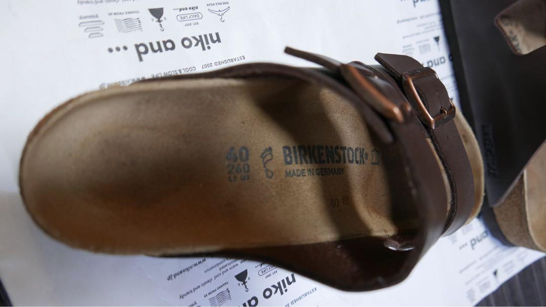 BIRKENSTOCK サンダル 40 ブラウン レザー