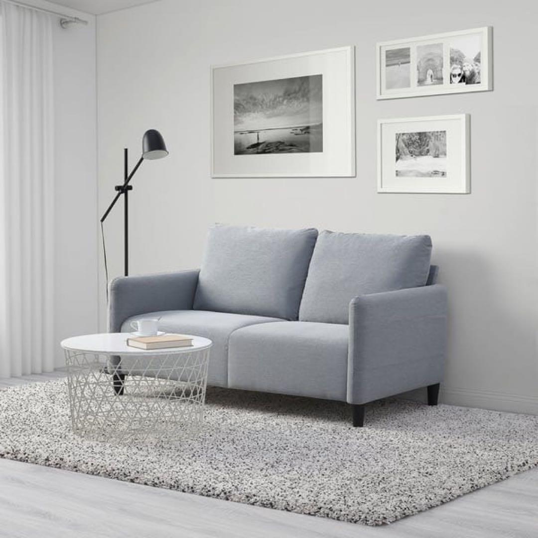 あきさま専用【送料込・手渡し1.5万引き】IKEA 屋外　ラタン調2人掛けソファ 送料無料】ラタン調 ガーデンソファ 2人掛 ブラウン SS207B
