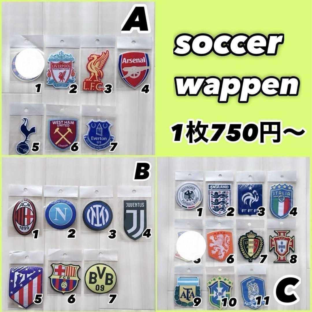1枚 レア23種 サッカーロゴエンブレム　布アイロンワッペン熱接着ナショナル代表
