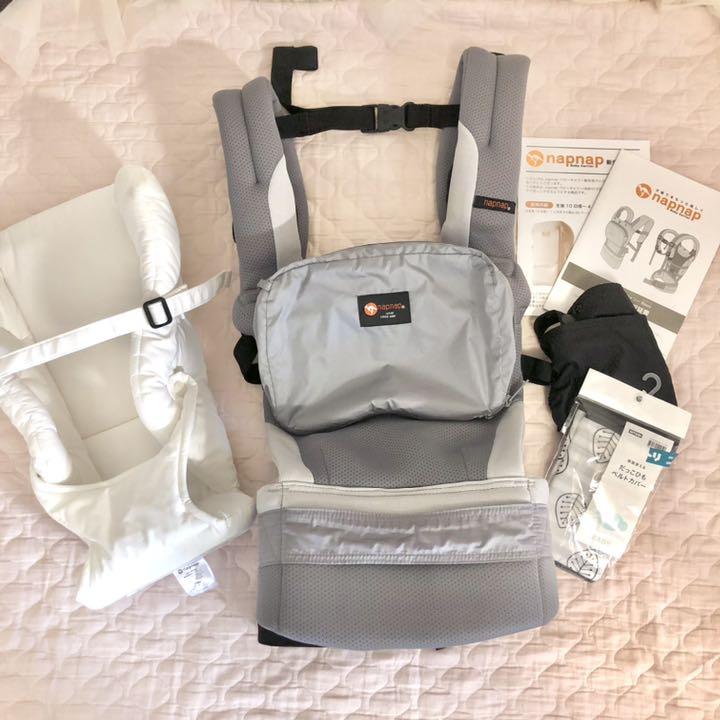 ◯napnap ベビーキャリーBASICメッシュドライ+新生児パッド+おまけ◯ 正規 ◯napnap ベビーキャリーBASICメッシュドライ+新生児パッド+おまけ◯ 正規