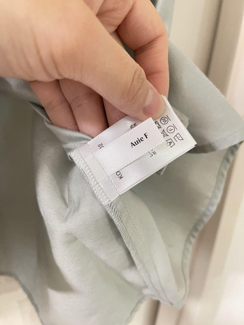 新品☆❤️アウィーエフ Auie F フリル付きグリーンシャツ サイズ38