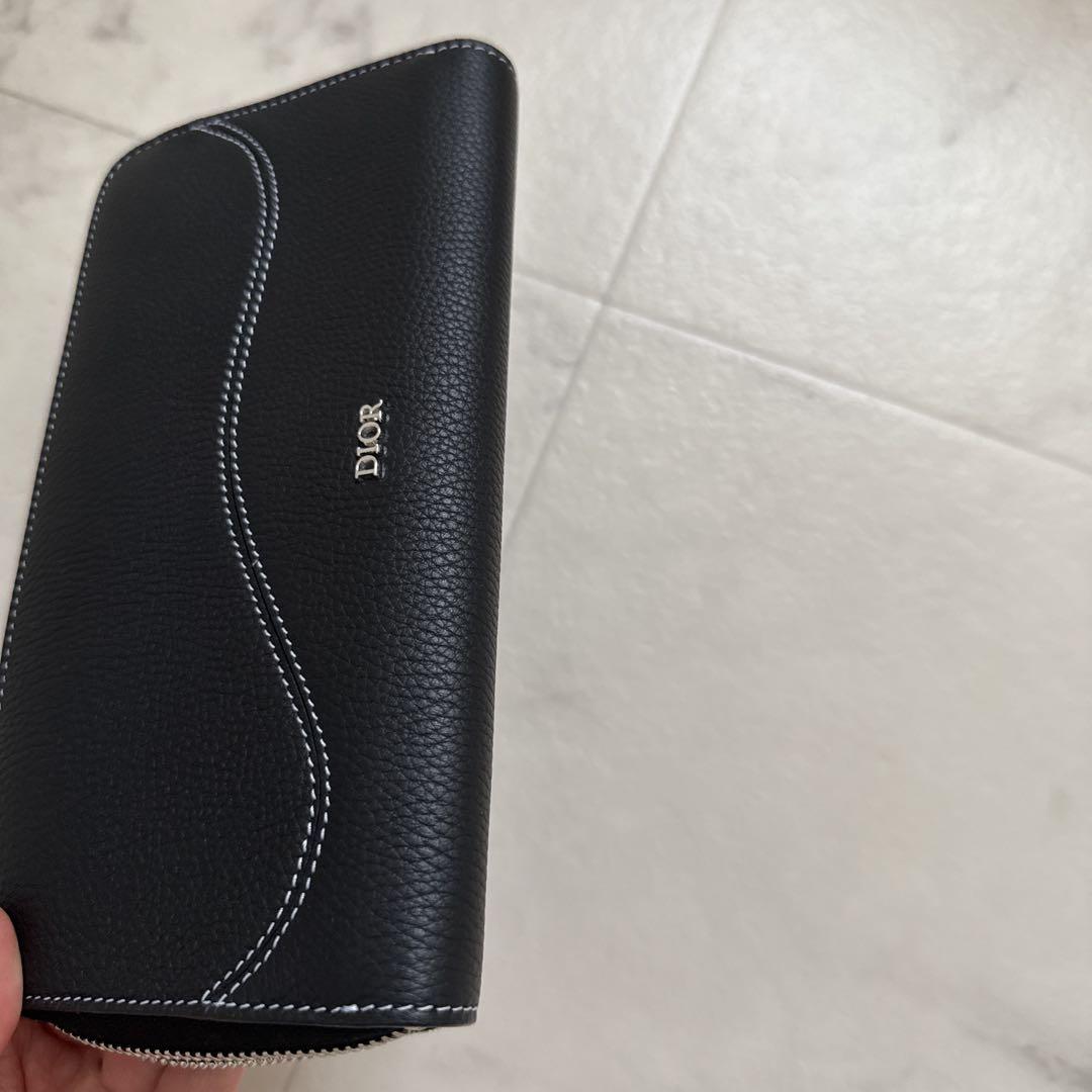 美品　ChristianDiorディオール Saddle ロングジップウォレット
