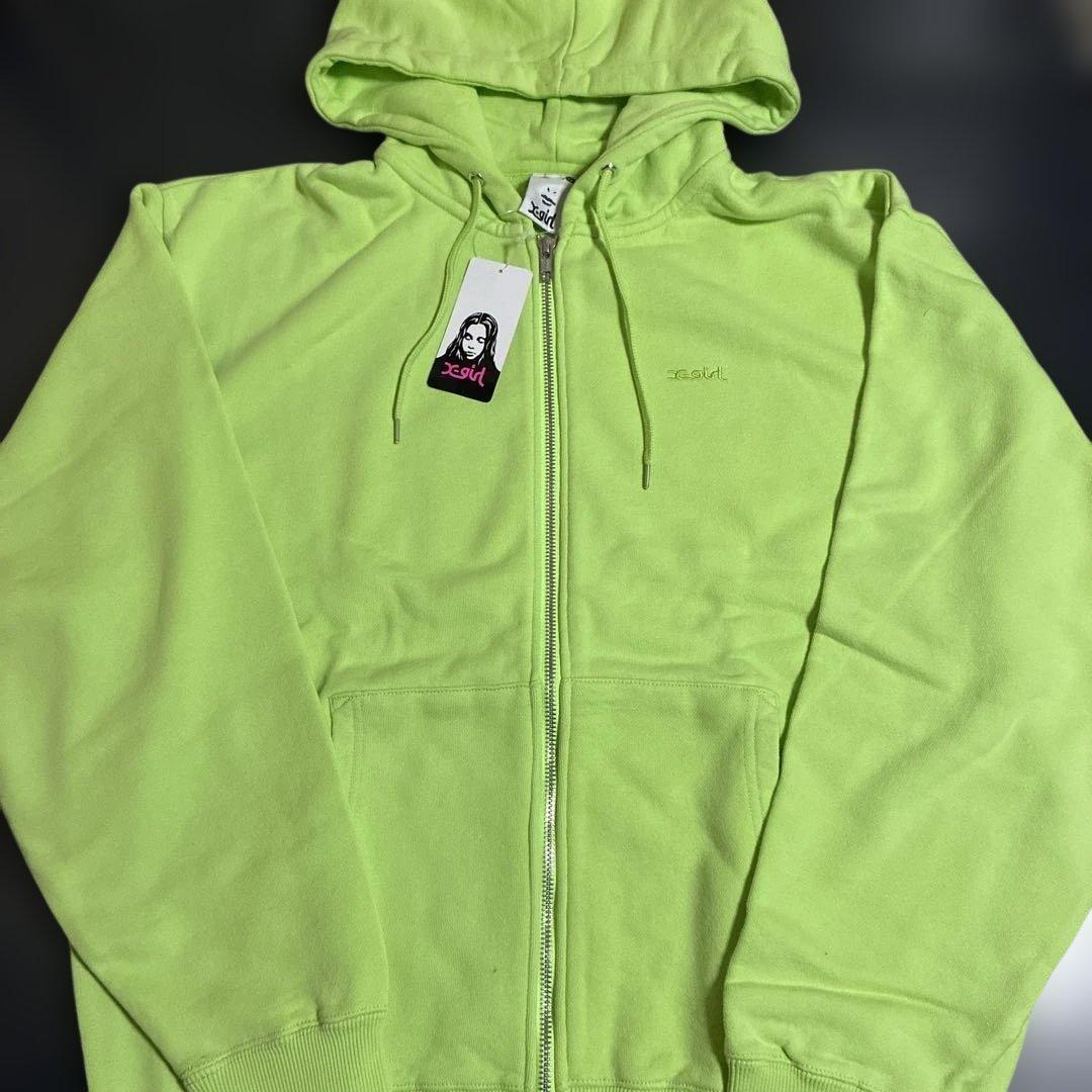 X-girl刺繍入りフルジップパーカー