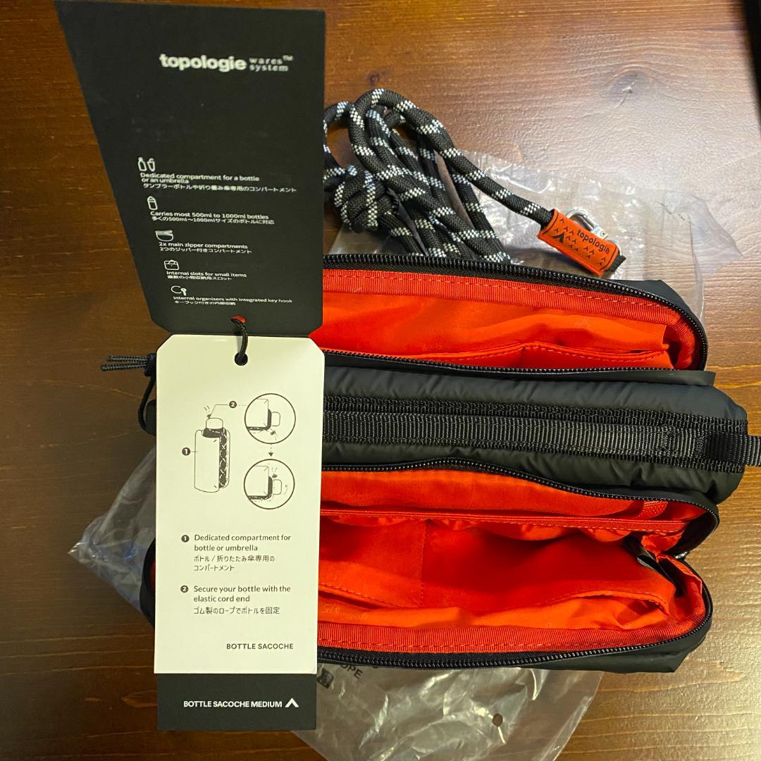 新品未使用❣️ topologie ボトルサコッシュ（ストラップ付き）２点セット