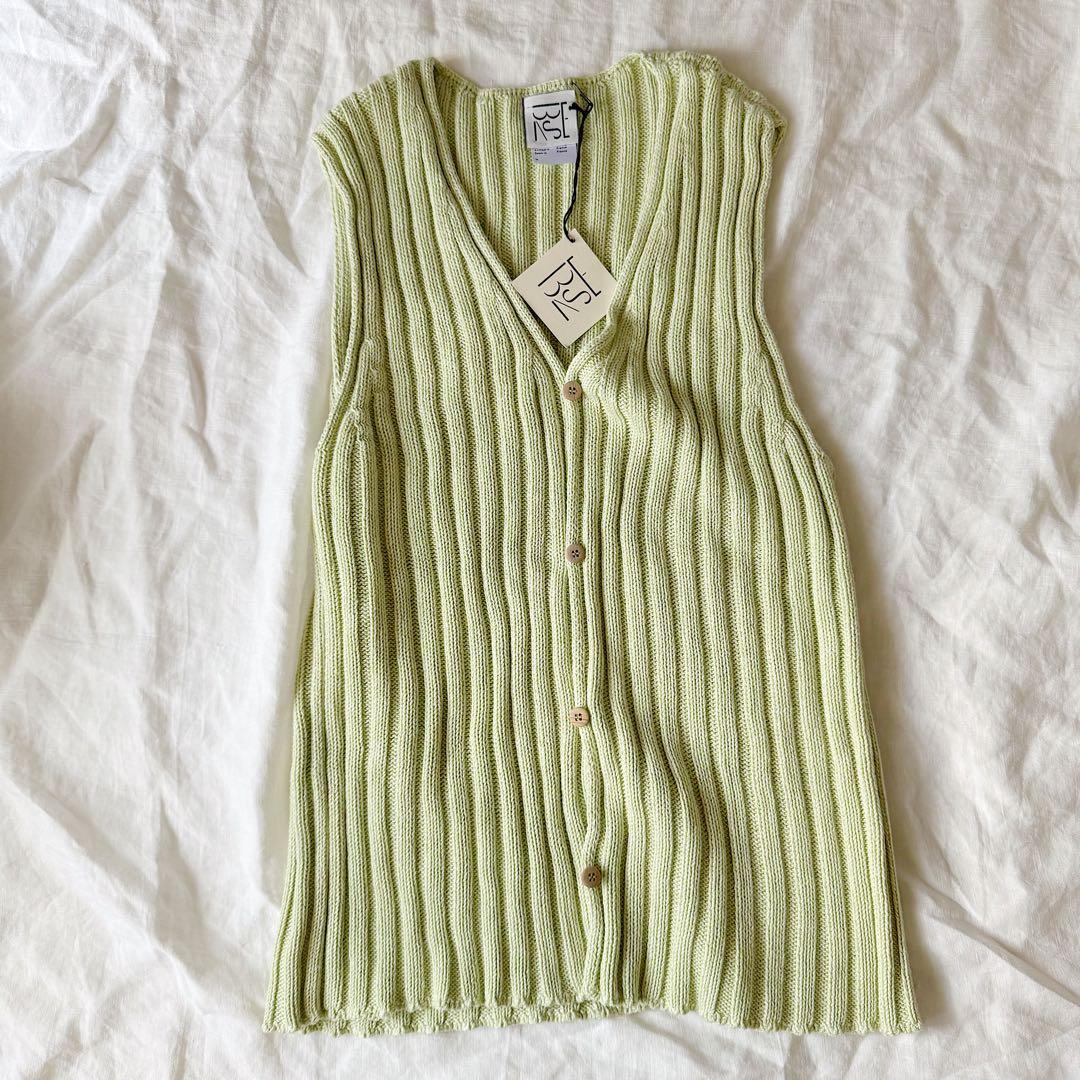 Baserange LOU LOU VEST コットン ニット ベスト