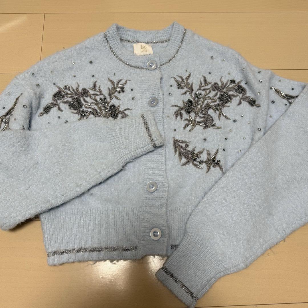 【30％OFF】 LILY BROWN×KEITA MARUYAMA カーディガン ライトブルー トップス