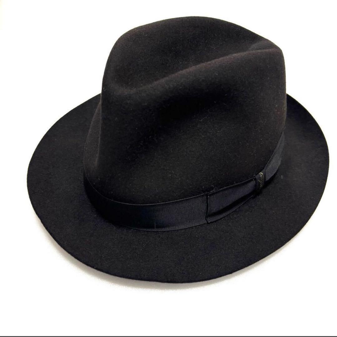 Borsalino ボルサリーノ ハット ラビットファー イタリア製 57cm