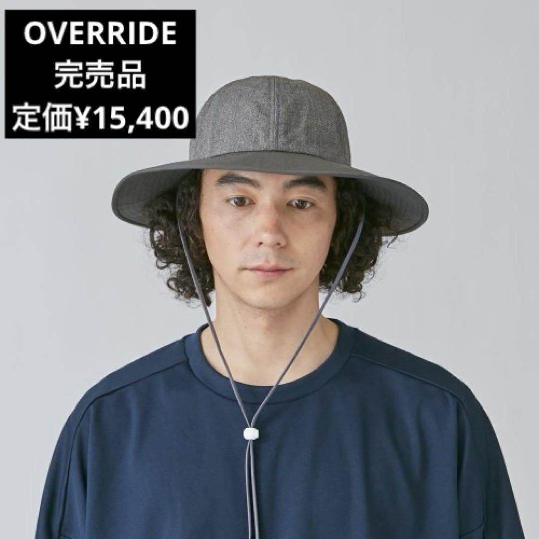 OVERRIDE PAPER CLOTH L.BRIM HAT グレー　ハット