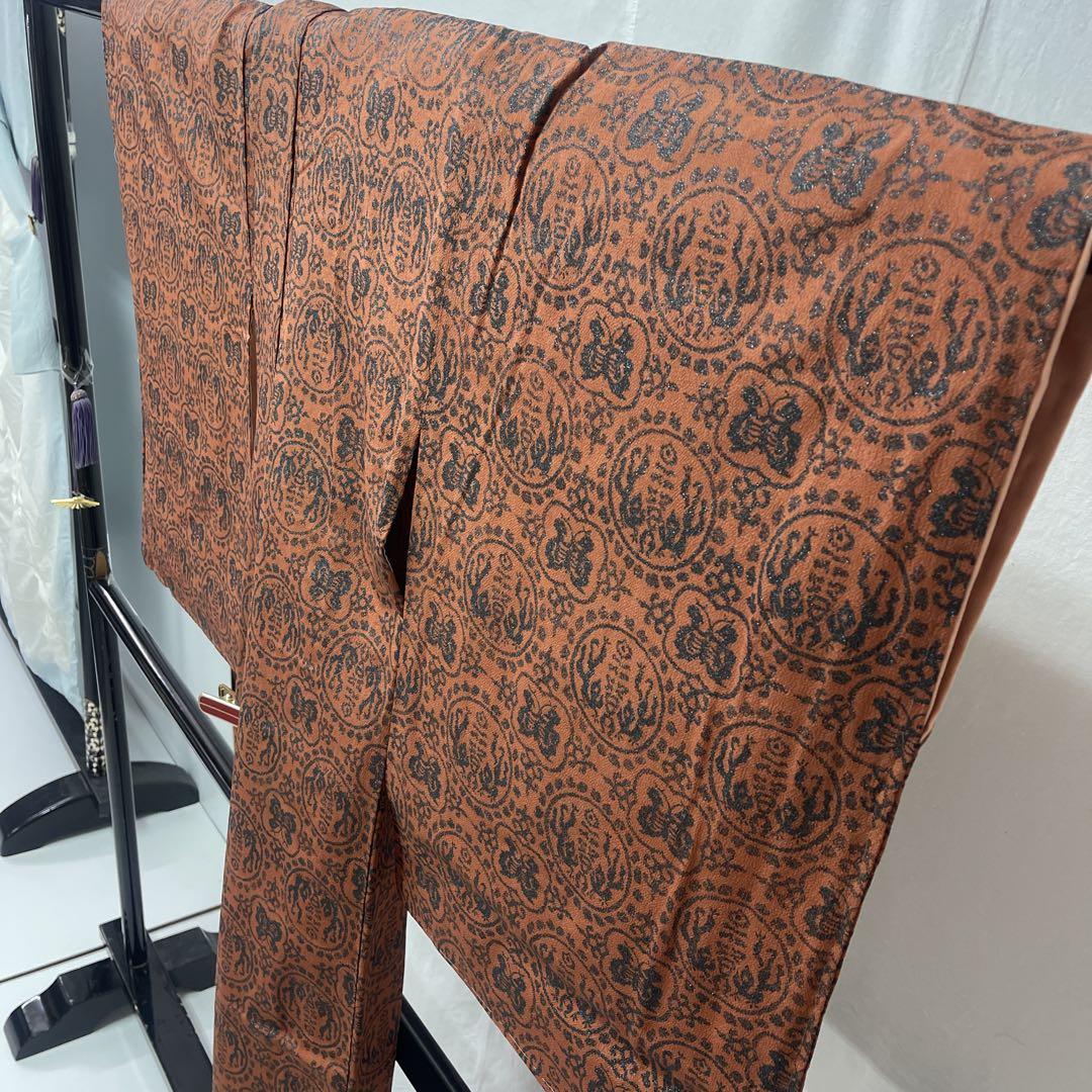アンティーク 小紋 インド更紗文様 スモールサイズ 正絹 k414