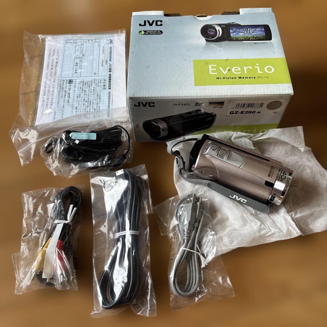 【動作確認ＯＫ】JVC Everio GZ-E290-R 動作確認OK】JVC Everio GZ-E290-R（ビデオカメラ GZ-E290 Web