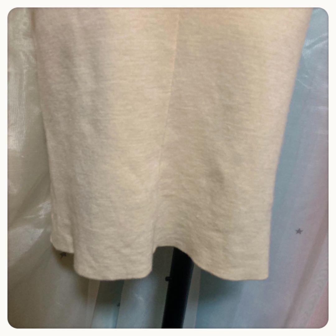 ꒰YVES SAINT LAURENT꒱ニット膝丈ワンピース大人可愛い白系訳あり