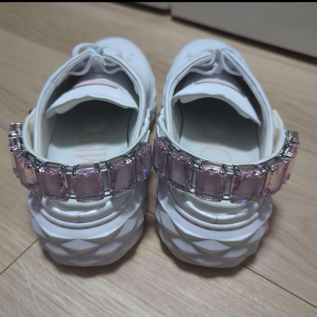 【JIMMY CHOO 】ダイヤモンド マキシ クリスタル スリッポン 37.5 【JIMMY CHOO 】ダイヤモンド マキシ クリスタル スリッポン 37.5