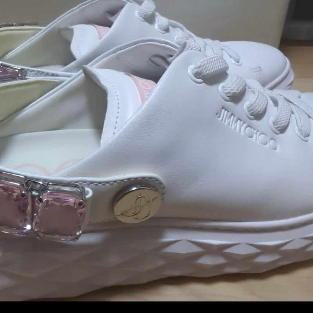 【JIMMY CHOO 】ダイヤモンド マキシ クリスタル スリッポン 37.5 【JIMMY CHOO 】ダイヤモンド マキシ クリスタル スリッポン 37.5