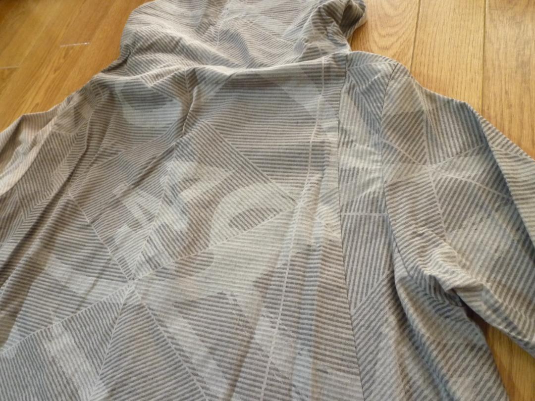センソユニコ 慈雨 ロングジレ レーヨン 麻 濃いグレー サイズ40
