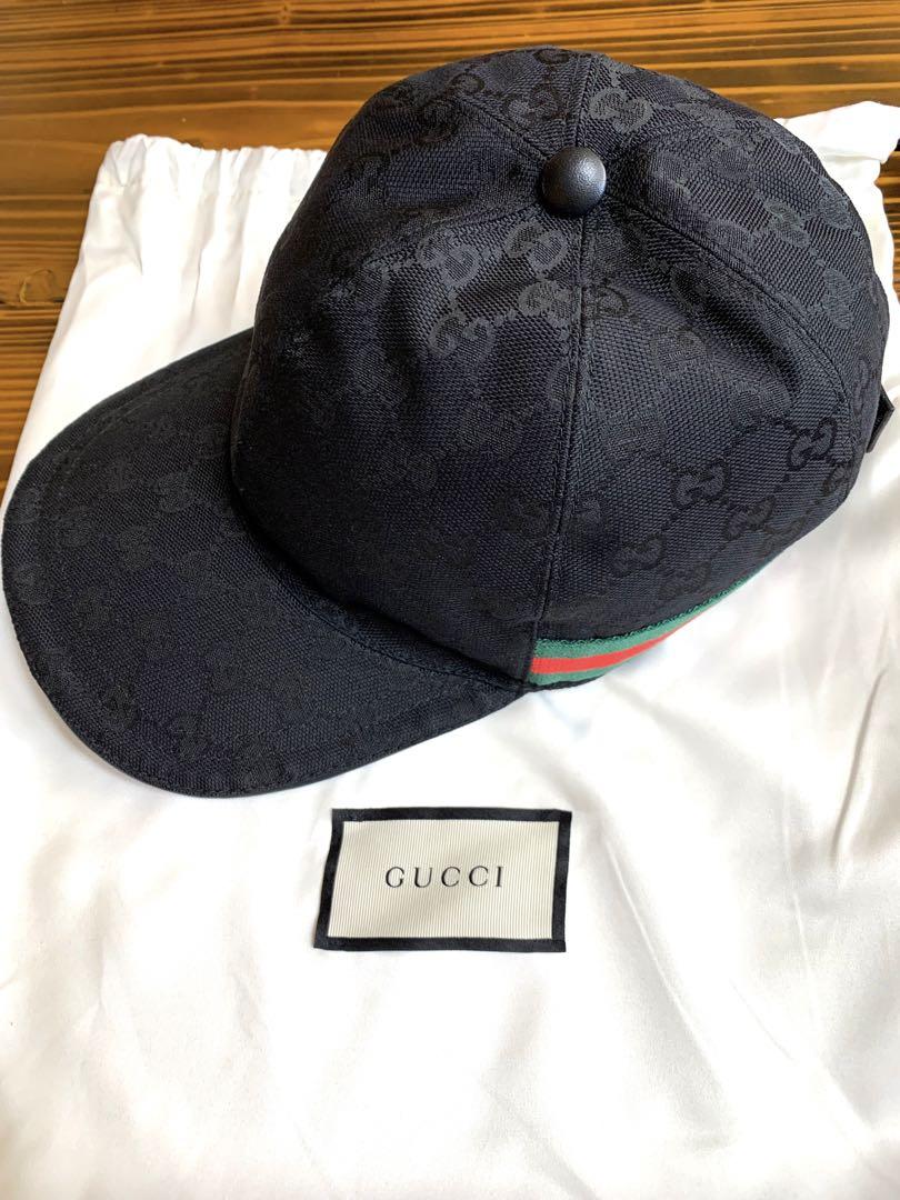 ほぼ未使用 GUCCI グッチ オリジナルGGキャンバス ベースボール キャップ-