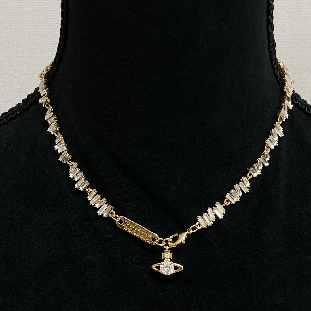 【ファッション通販】の商品をすべて Vivienne Westwood ゴールド ラインストーンチェーンチョーカー アクセサリー