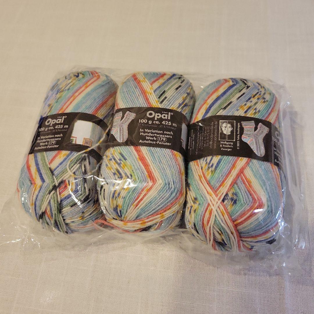 【休日限定価格】Opal 毛糸 100g 425m 多色 3玉セット