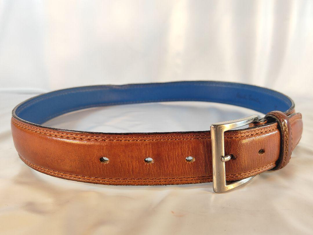 【極艶】PAUL SMITH ポールスミス　高級ドレスベルト　厚本革真鍮　正規品