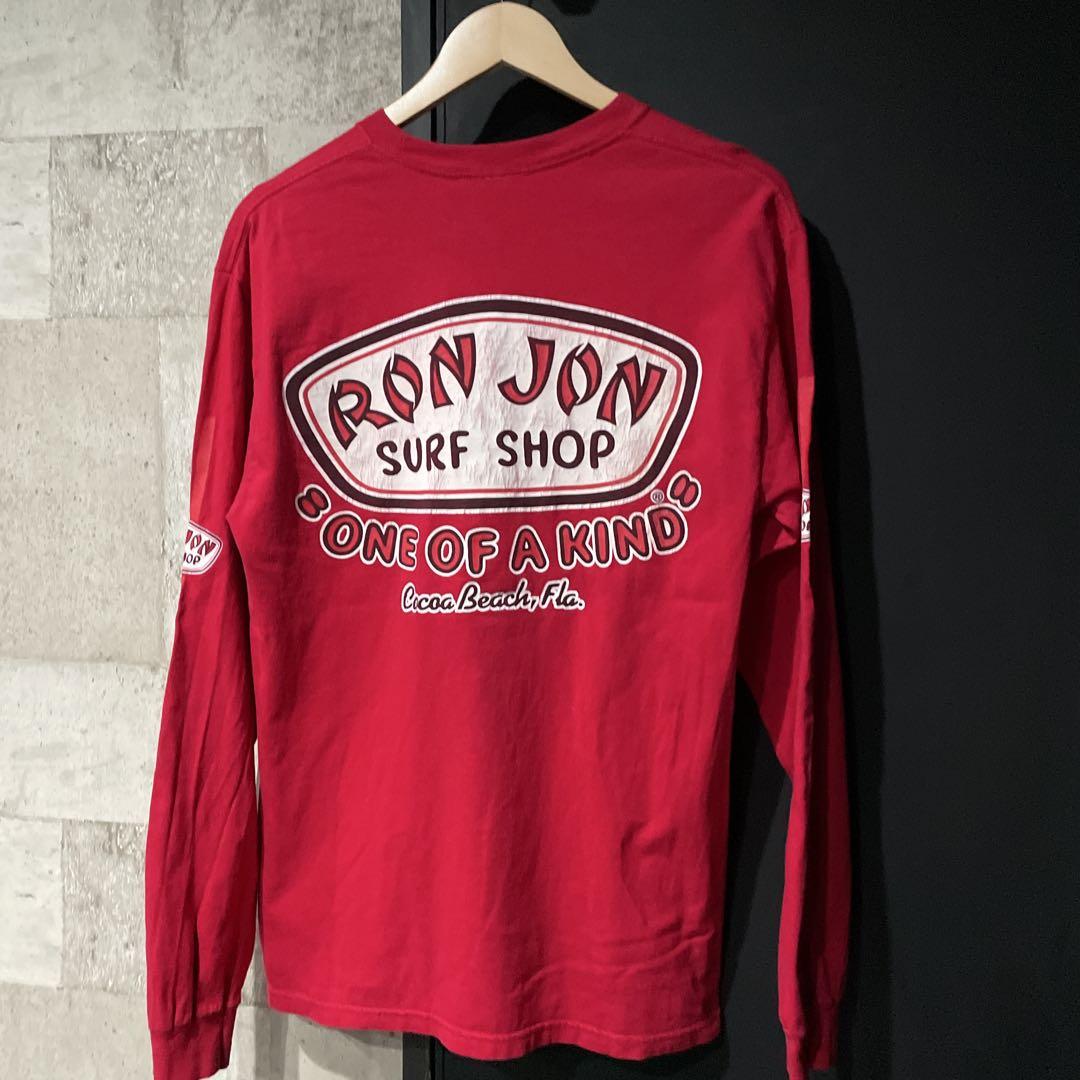 90s USA古着 RON JON ロンジョン プリントロンT レッド