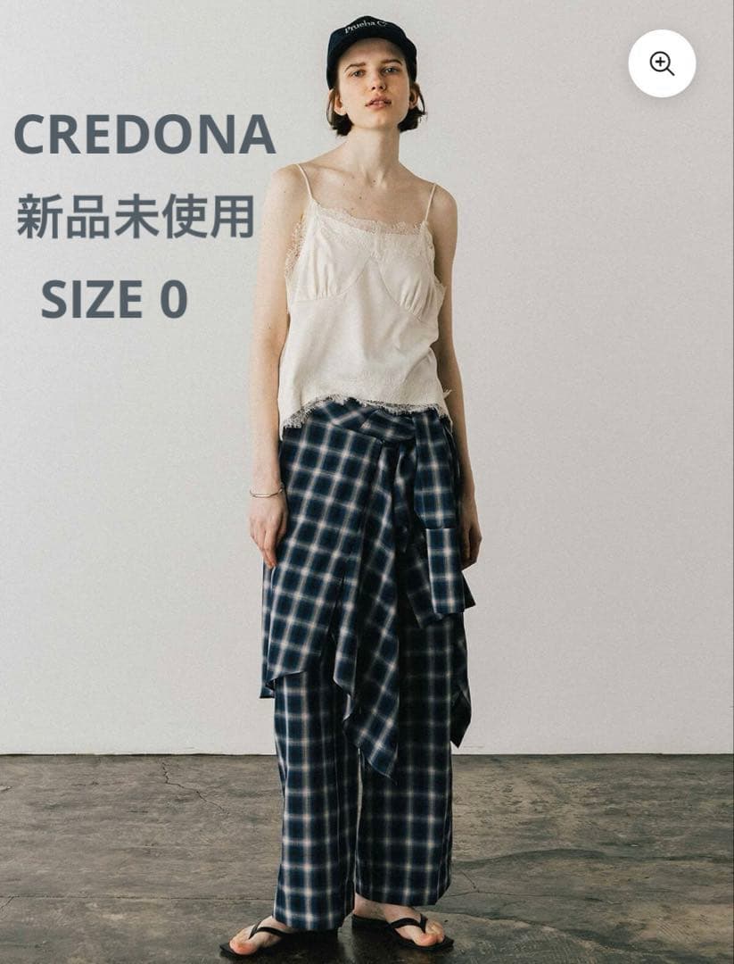 【週末限定値下げ】【美品】CREDONA シアーチェックトラウザー　サイズ0