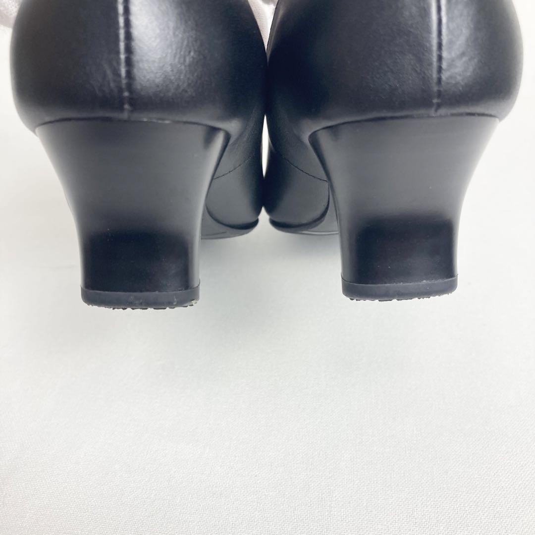 海外限定スパイク販売 極美品】ワコール サクセスウォークパンプス スクエアトゥ 本革 靴