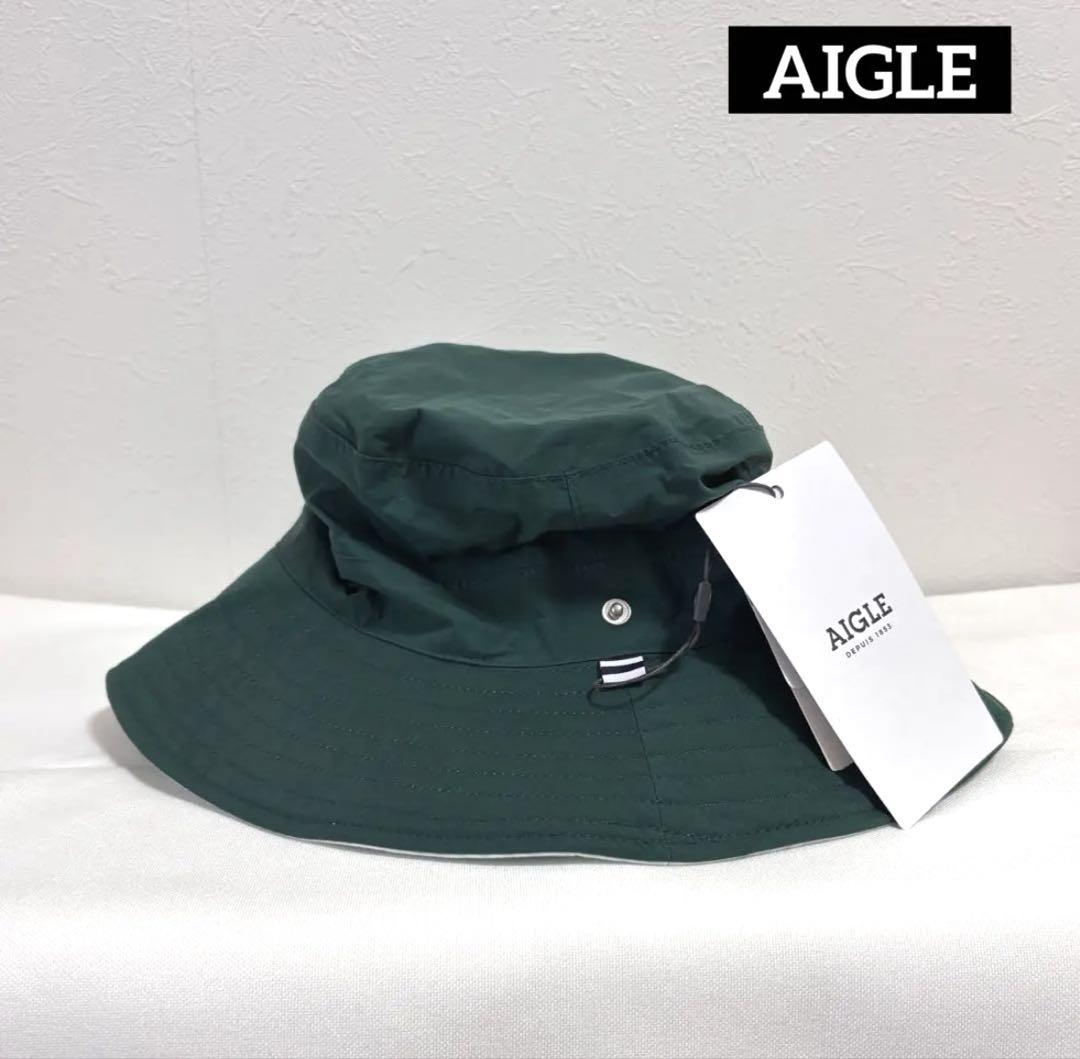 【新品未使用】AIGLEエーグル　エピパ　ハット　エメラルドカラー　フリーサイズ